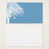 Winter Oak Tree Blue White Bat Mitzvah (Vorne & Hinten)