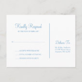 Winter Oak Tree Blue White Bat Mitzvah UAWG Einladungspostkarte (Rückseite)