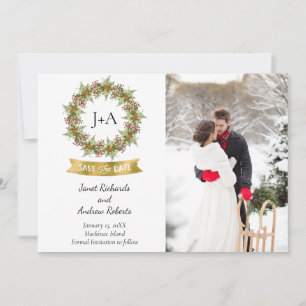 Winter- oder Weihnachts-Foto Save the Date