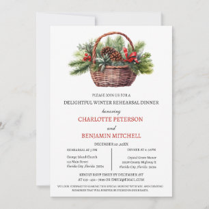 Winter- oder Weihnachtsessen Probe Dinner Einladung