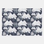 Winter- oder Weihnachtsschneebaumen Hirscheleganz Geschenkpapier Set (Vorderseite 2)