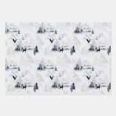 Winter- oder Weihnachtsschneebaumen Hirscheleganz Geschenkpapier Set (Vorderseite)