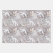 Winter- oder Weihnachtswald Fox Owl Elegant Geschenkpapier Set (Vorderseite 2)