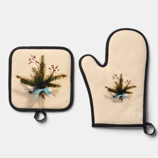 Winter Ofenhandschuh & Topflappen-Set (Vorderseite)