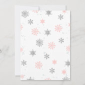 Winter Oh Baby Deer Fawn Babydusche Einladung (Rückseite)