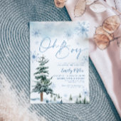 Winter Oh Boy Einladung, Boy Baby Dusche Einladung