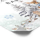 Winter Oh Hirsch wärmen sich an der heißen Schokol Poster (Ecke)