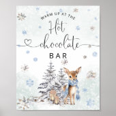 Winter Oh Hirsch wärmen sich an der heißen Schokol Poster (Vorne)