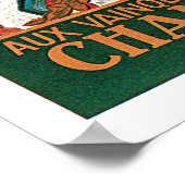 Winter Olympia Vintage Travel Poster (Ecke)