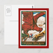 Winter Olympia Vintage Travel Poster Postkarte (Vorne/Hinten)