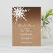 Winter Ombre Bridal Dusche Einladung (Stehend Vorderseite)