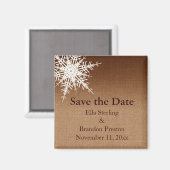 Winter-Ombre-Save-the-Date-Magnet Magnet (Vorderseite/Rückseite)