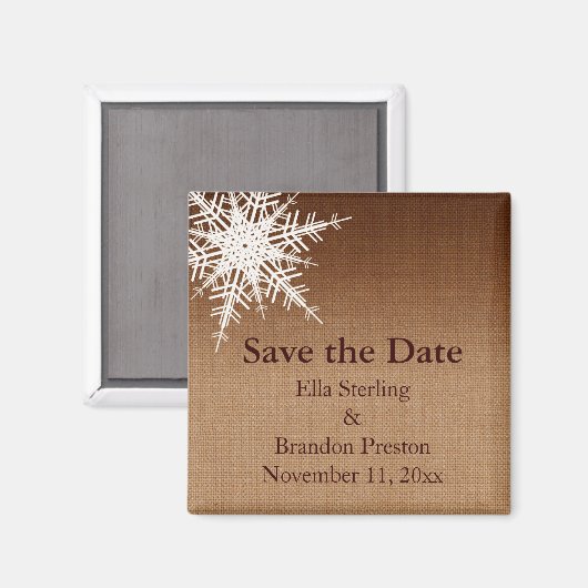 Winter Ombre Speichern Sie das Datum Magnet (Vorderseite/Rückseite)