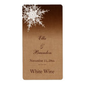 Winter Ombre Wedding Wine Label (Vorne)