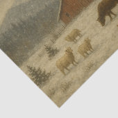 Winter on the Farm Seidenpapier (Ausschnitt)