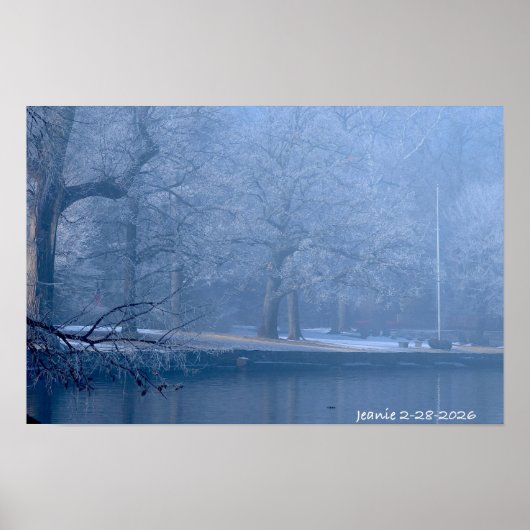 Winter on the river poster (Vorne)