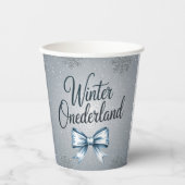 Winter Onderland Boys 1. Geburtstagsfeier Pappbecher (Vorderseite)