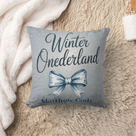 Winter Onderland Boys 1. Geburtstagsparty-Geschenk Kissen