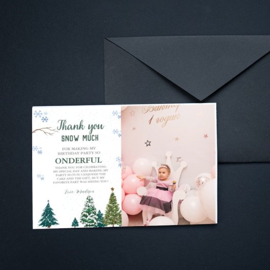 Winter onderland Snowflake Danke Geburtstagskarte