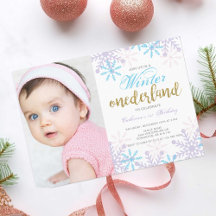 Winter Onederland 1. Geburtstag Baby Girl Foto