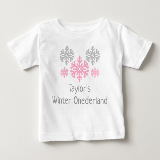 Winter Onederland 1. Geburtstag Baby T - Shirt (Vorderseite)