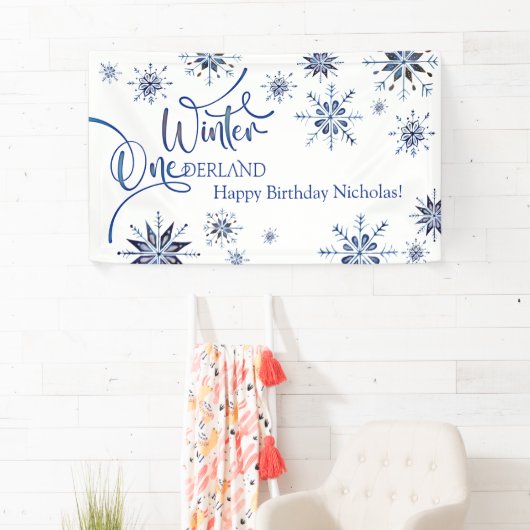 Winter Onederland 1. Geburtstag Banner (Insitu)