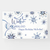 Winter Onederland 1. Geburtstag Banner (Horizontal)