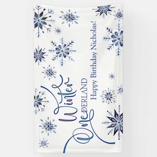 Winter Onederland 1. Geburtstag Banner (Vertikal)
