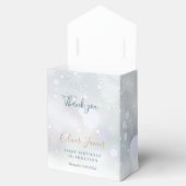 Winter Onederland 1. Geburtstag Blau und Gold Geschenkschachtel (Geöffnet)