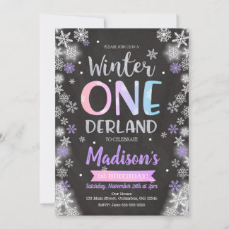 Winter ONEderland 1. Geburtstag Einladung