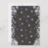 Winter ONEderland 1. Geburtstag Einladung (Rückseite)