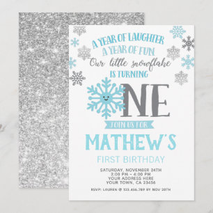 Winter Onederland 1. Geburtstag Einladung