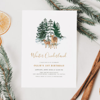 Winter Onederland 1. Geburtstag Einladung