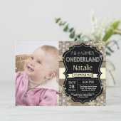 Winter Onederland 1. Geburtstag Einladung (Stehend Vorderseite)