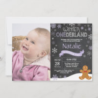 Winter Onederland 1. Geburtstag Einladung