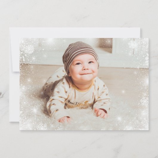 Winter ONEderland 1. Geburtstag Einladung Mädchen (Rückseite)