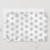 Winter ONEderland 1. Geburtstag Foto Einladung (Rückseite)