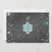 Winter Onederland 1. Geburtstag Foto Einladungen (Rückseite)