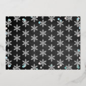 Winter ONEderland 1. Geburtstag Foto Real Folieneinladung (Rückseite)