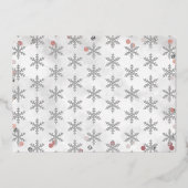 Winter ONEderland 1. Geburtstag Foto Real Folieneinladung (Rückseite)