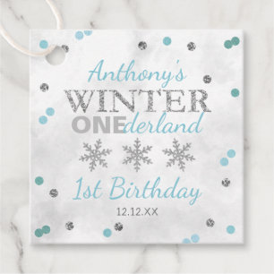Winter ONEderland 1. Geburtstag Geschenkanhänger