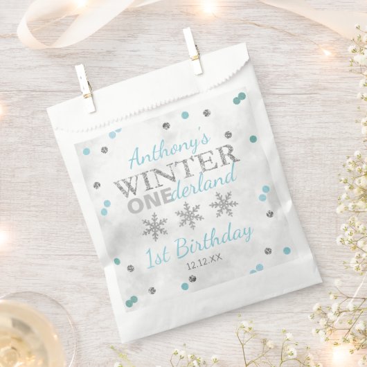 Winter ONEderland 1. Geburtstag Geschenktütchen (Ausgeschnitten)