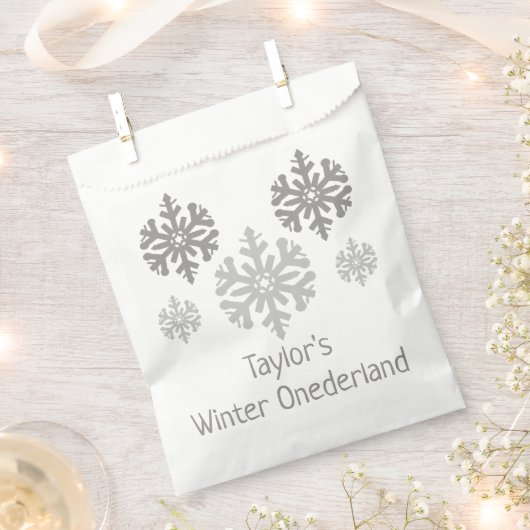 Winter Onederland 1. Geburtstag Geschenktütchen (Ausgeschnitten)