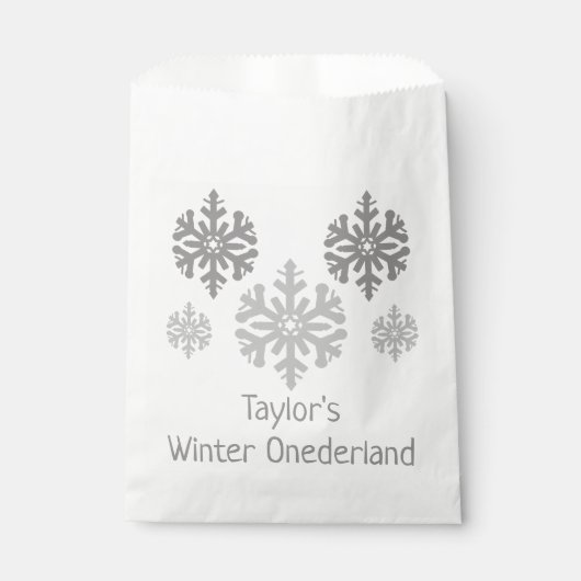 Winter Onederland 1. Geburtstag Geschenktütchen (Vorderseite)