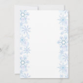 Winter Onederland 1. Geburtstag Girl Snowflake Einladung (Rückseite)