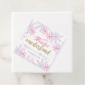 Winter Onederland 1. Geburtstag Lila rosa Schnee Geschenkanhänger (Beispiel)