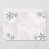 Winter ONEderland 1. Geburtstag Party Einladung (Rückseite)