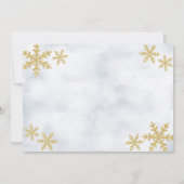 Winter ONEderland 1. Geburtstag Party Einladung (Rückseite)