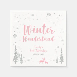 Winter Onederland 1. Geburtstag Party Paper Napkin Serviette
