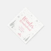 Winter Onederland 1. Geburtstag Party Paper Napkin Serviette (Ecke)